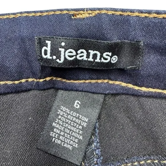 NWT D. Jeans Recycled Denim High Waist Capri Womens 6 Dark Blue - Picture 3 of 9